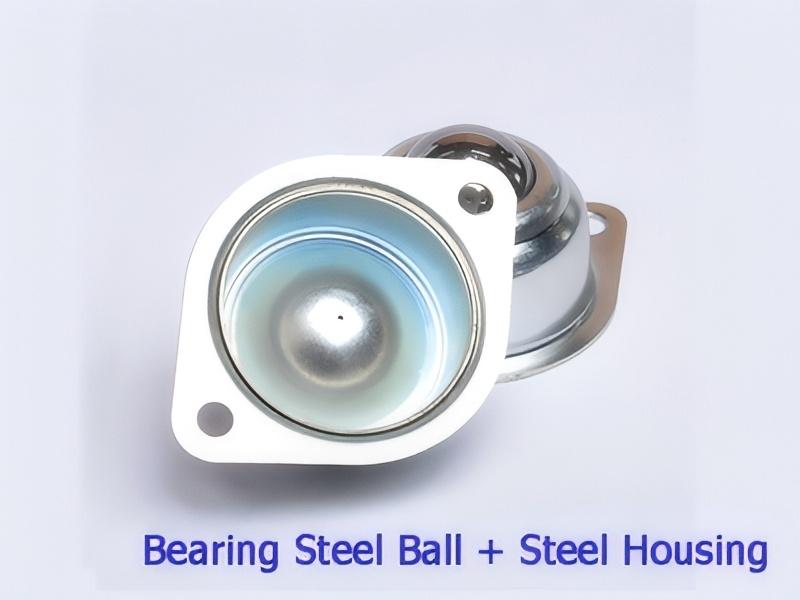 2-holes flange base fixing ball transfer unit 2-HOUNS FLANGE BASE Fixing Ball Unit