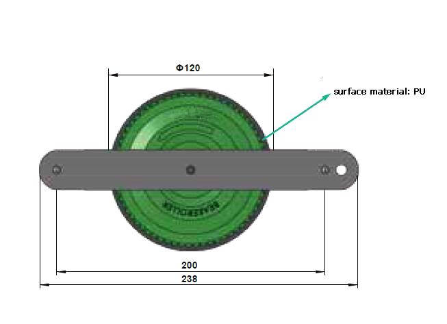 external brake roller rolo de freio externo