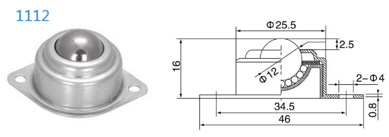 flange fixing ball transfer unit unidade de transferência de bola de fixação do flange