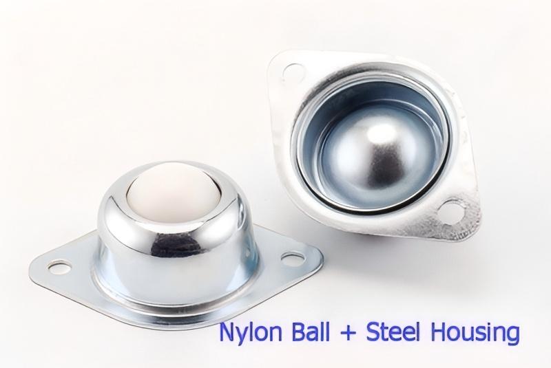 2-holes flange base fixing ball transfer unit 2-HOUNS FLANGE BASE Fixing Ball Unit