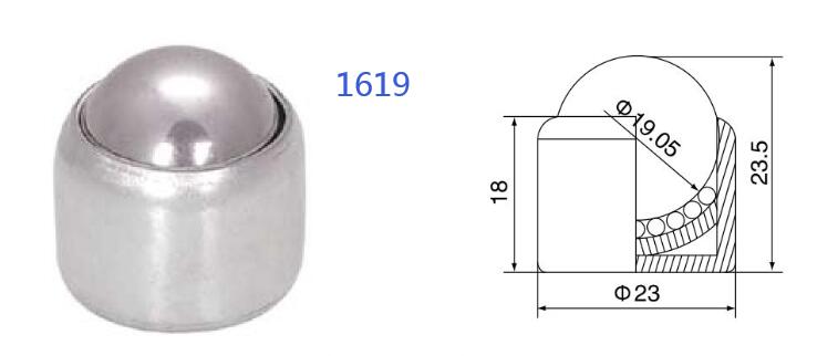 spring load ball transfer unit unidade de transferência de esfera com carga de mola