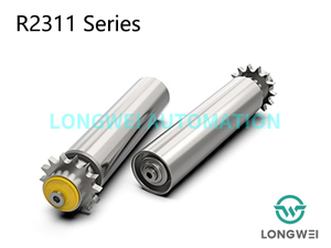 Rolo transportador de paletes com roda dentada de linha única de aço para serviços pesados