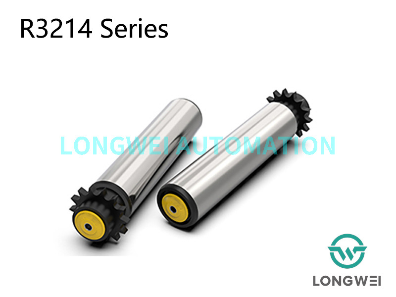 Rolo transportador acumulador de roda dentada de polímero de uma fileira