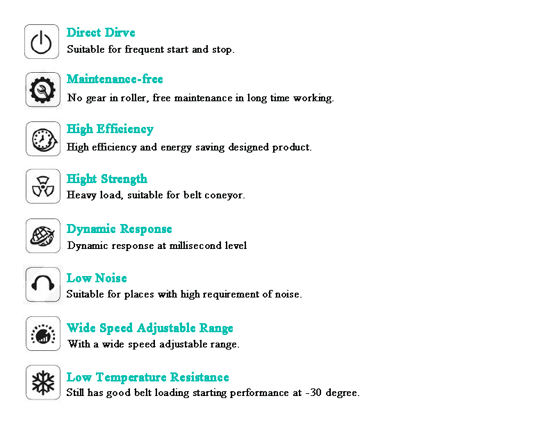 Vantagem do rolo de motor de acionamento direto