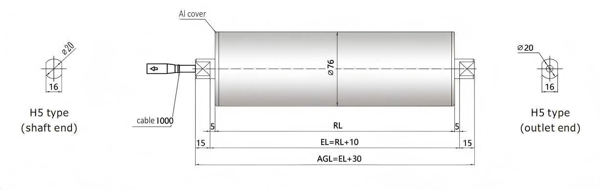 DGBL76 DIMENS&Atilde;O DO ROLO DO MOTOR PLAY MOTOR