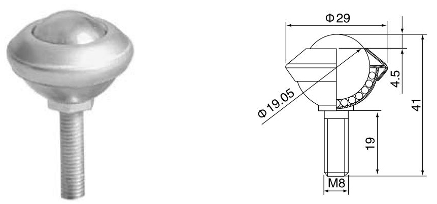unidade de transfer&ecirc;ncia de bola de fixa&ccedil;&atilde;o de parafuso