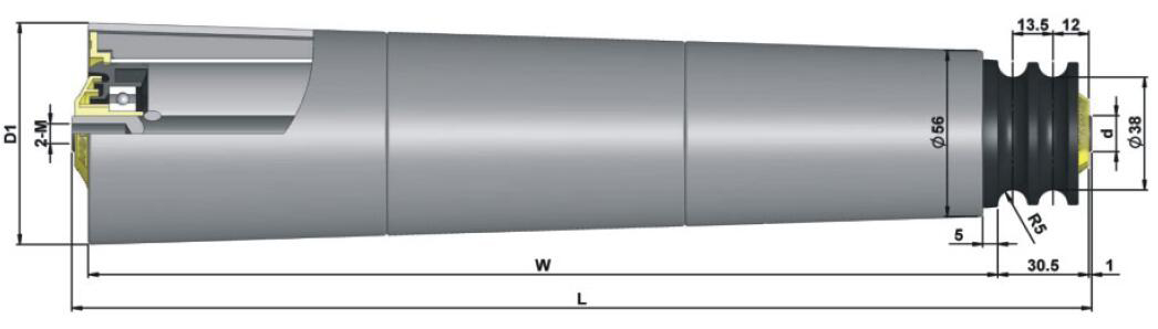 Rolo de manga c&ocirc;nica da roda da correia O TP660