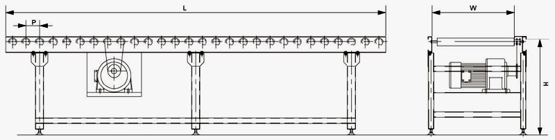 rolo de roda dentada dupla acumulando