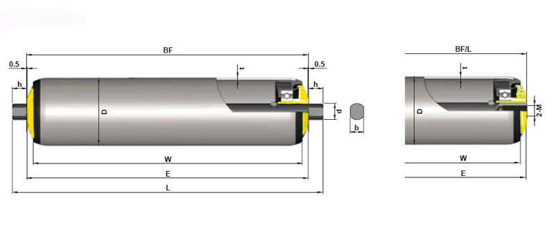 polia retentiva do transportador de correia