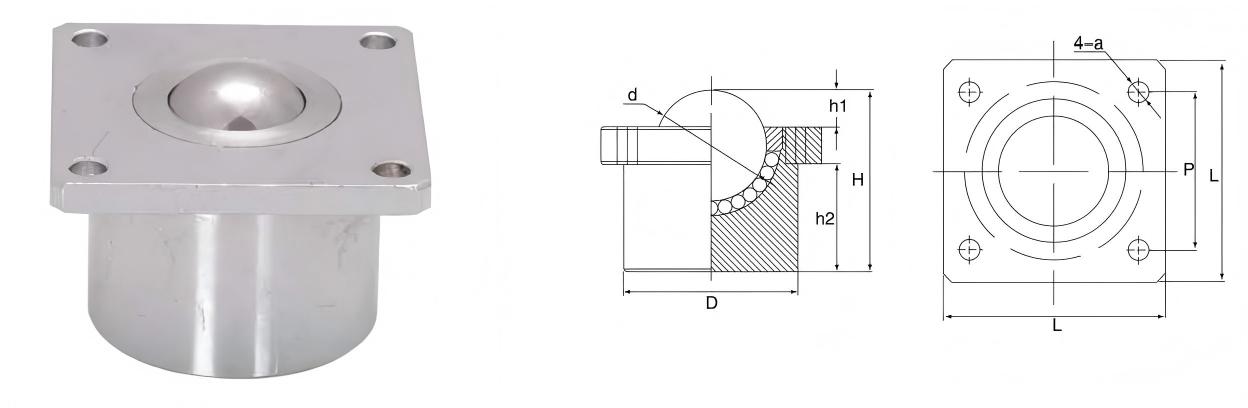 Unidades de transfer&ecirc;ncia de esferas de carga pesada com montagem em flange superior