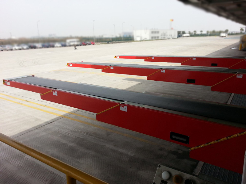 transportador de correia telesc&oacute;pica fixa