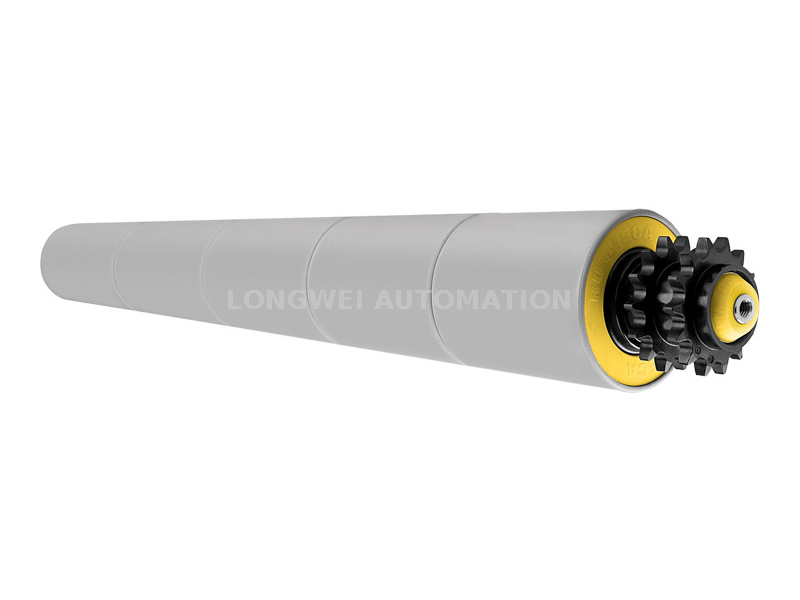 Rolo transportador de manga cônica de polímero de serviço médio