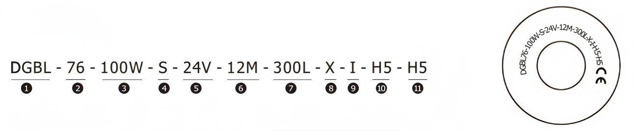 DGBL76 MOTOR MOTOR ROLLER MODELO DE EXEMPLO