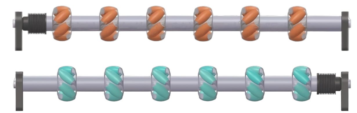 M&eacute;todo de instala&ccedil;&atilde;o para rodas Mecanum