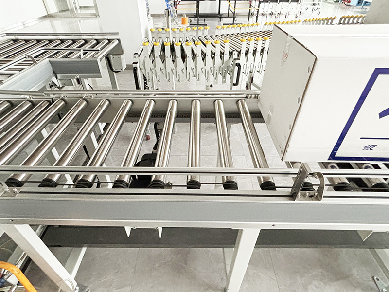 transportador de rolos embalado em caixa - transportador de rolos reto