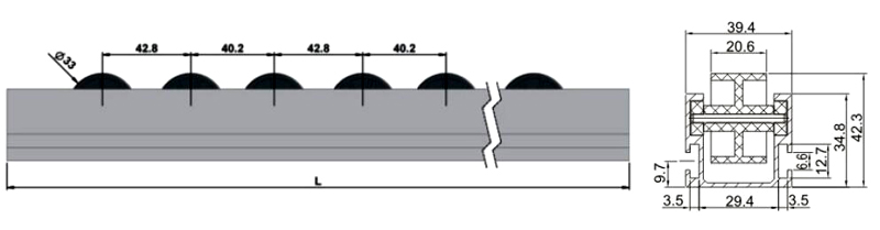 pista de roda de fluxo de alum&iacute;nio