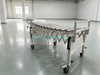 Transportador de rolo de gravidade expansível flexível de rotação 360 para armazém